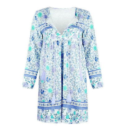 CM | Mini vestido línea A con estampado floral CA4