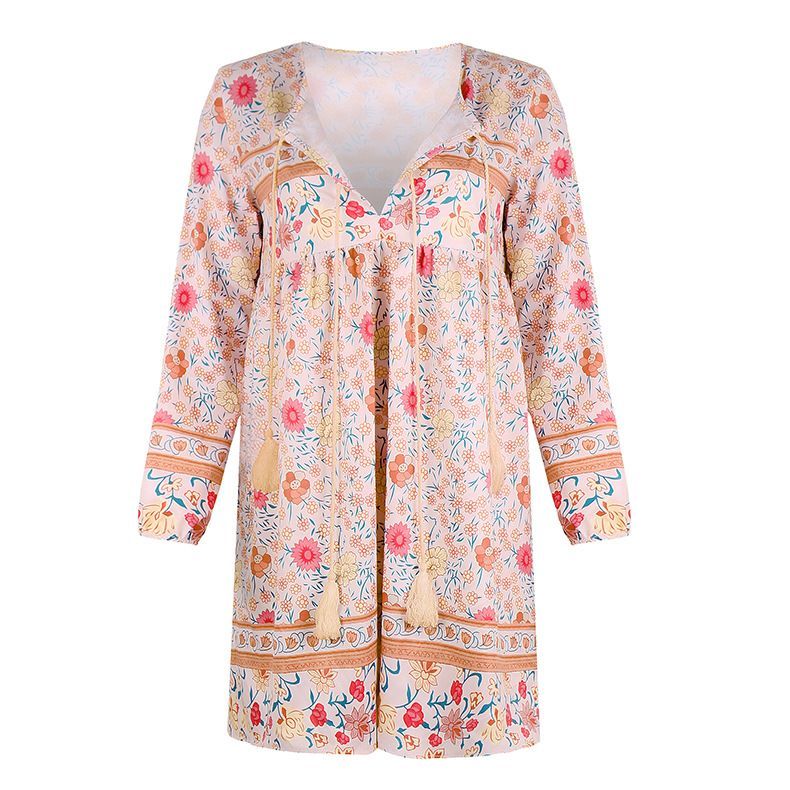 CM | Mini vestido línea A con estampado floral CA4