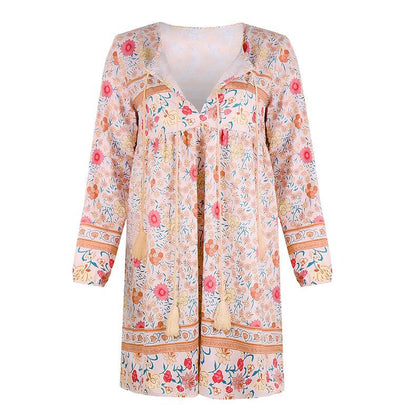 CM | Mini vestido línea A con estampado floral CA4