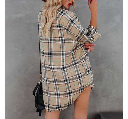 CM | mini vestido camisero a cuadros CA23