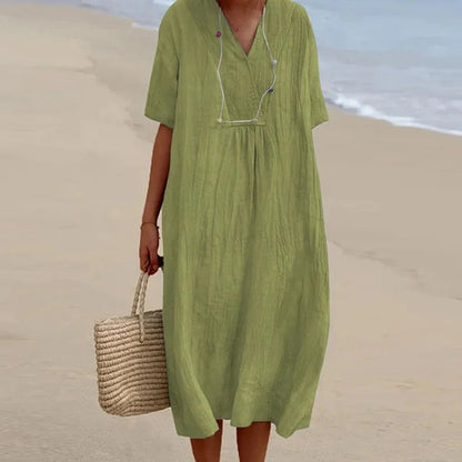 CM | Vestido maxi ligero de inspiración vintage para mujer