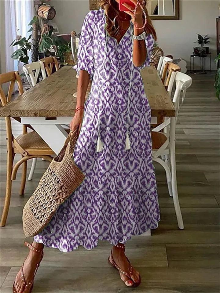 CM | Maxivestido floral sin mangas para mujer
