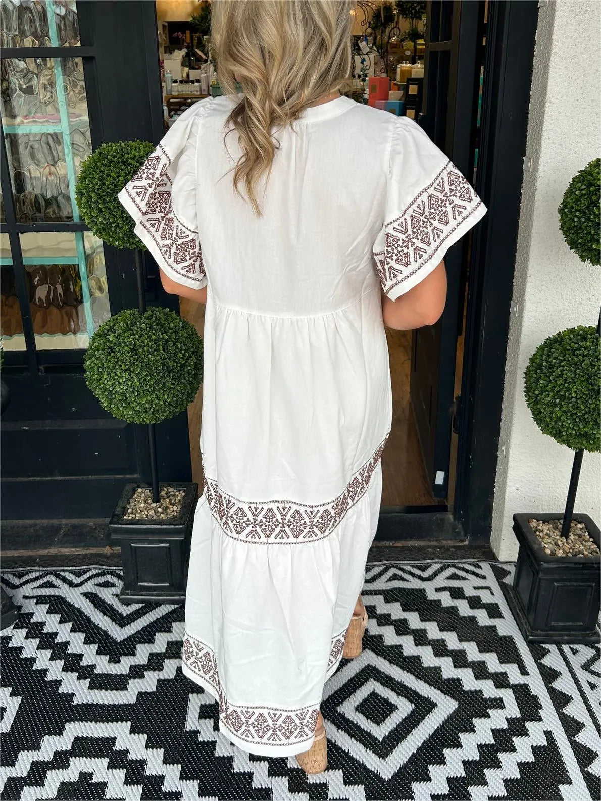 CM | Vestido largo bohemio con escote en V
