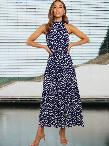 CM | Juguetón vestido midi con lunares y cinturón en la cintura
