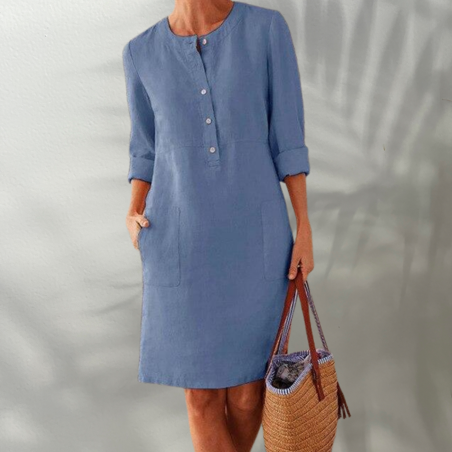 CM | Aireado vestido midi de mujer de material transpirable para ocasiones veraniegas - elegante y cómodo
