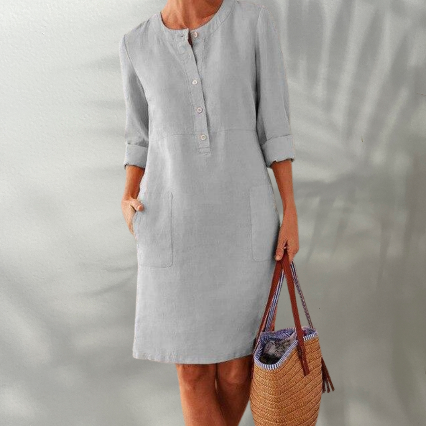 CM | Aireado vestido midi de mujer de material transpirable para ocasiones veraniegas - elegante y cómodo