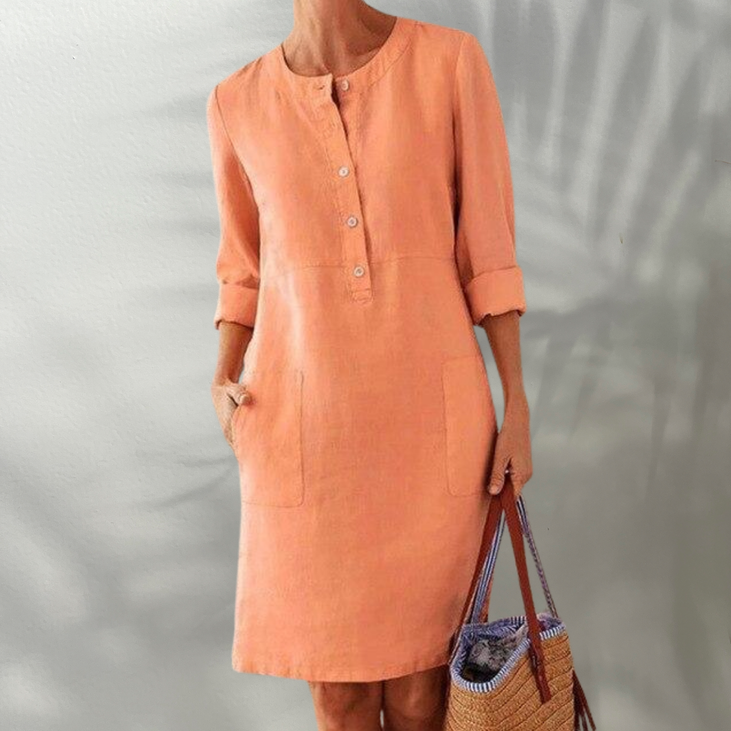 CM | Aireado vestido midi de mujer de material transpirable para ocasiones veraniegas - elegante y cómodo