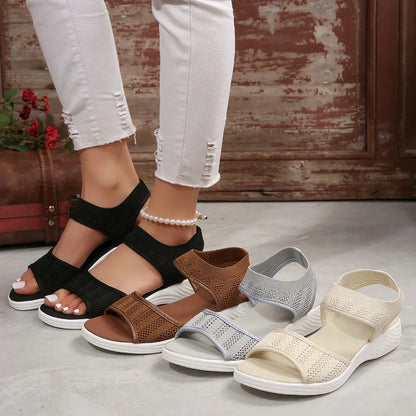 CM | Sandalias clásicas de mujer de malla