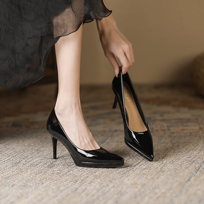 CM | Zapatos de tacón nude con puntera en punta