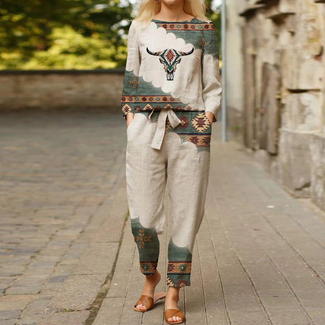 CM | Elegante conjunto con estampado étnico