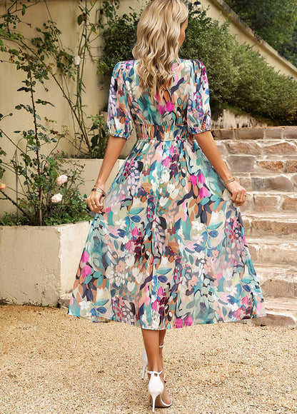 CM | Favorecedor vestido midi con estampado floral