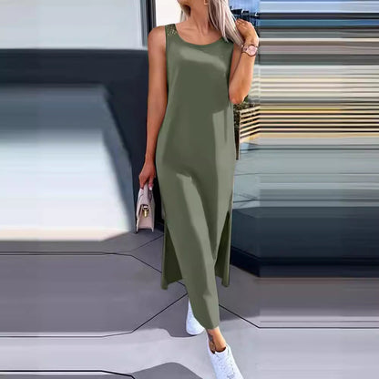 CM | Maxivestido de mujer - Corte relajado - Espalda de encaje