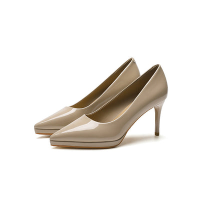 CM | Zapatos de tacón nude con puntera en punta