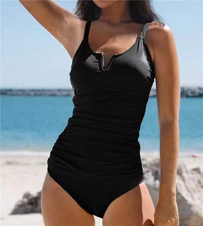 CM | Tankini estampado con escote en V