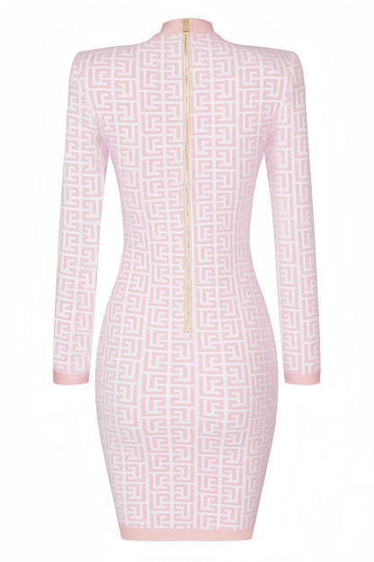 CM | Vestido corto estructurado con mangas largas
