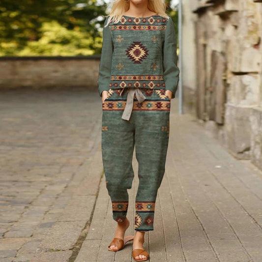CM | Elegante conjunto con estampado étnico