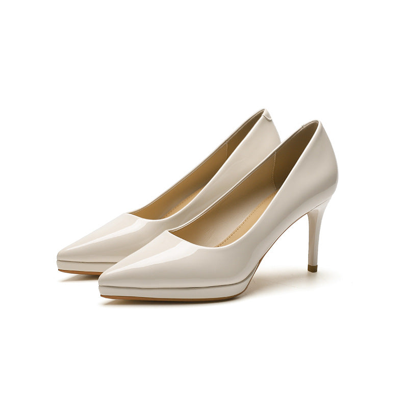 CM | Zapatos de tacón nude con puntera en punta