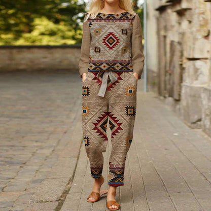 CM | Elegante conjunto con estampado étnico