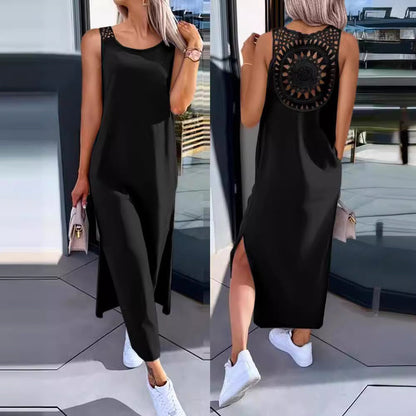 CM | Maxivestido de mujer - Corte relajado - Espalda de encaje