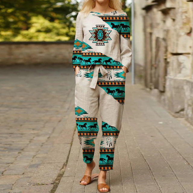 CM | Elegante conjunto con estampado étnico