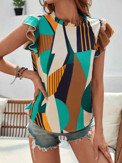 CM | Lazo con volantes Camiseta de tirantes monocolor