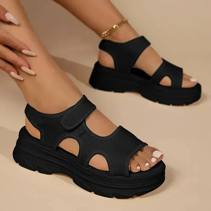 CM | Señoras Cómodas sandalias de cuña Elegante