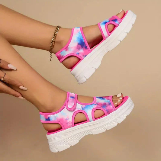 CM | Señoras Cómodas sandalias de cuña Elegante