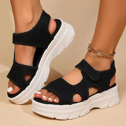CM | Señoras Cómodas sandalias de cuña Elegante