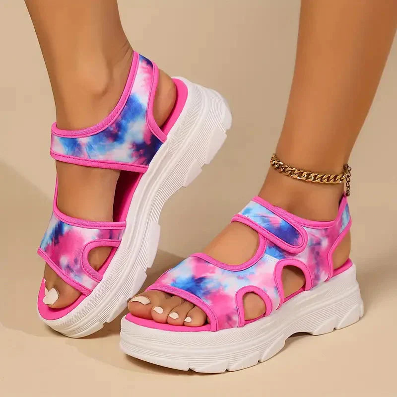 CM | Señoras Cómodas sandalias de cuña Elegante