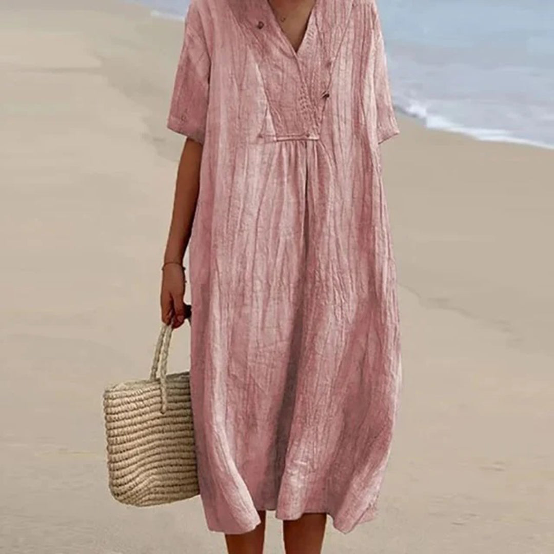 CM | Vestido maxi ligero de inspiración vintage para mujer