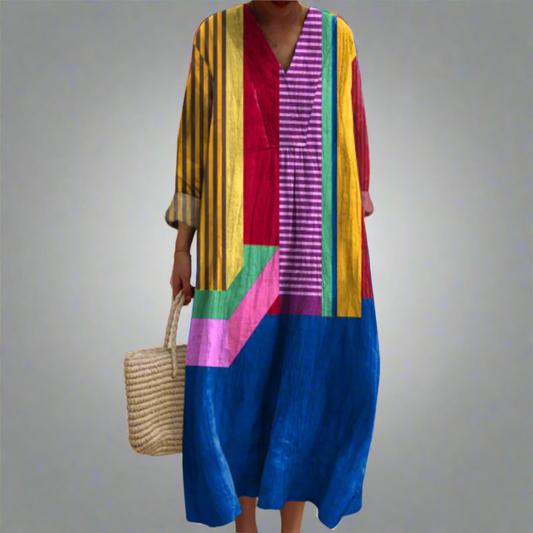 CM | Maxivestido Breezy Colour Block