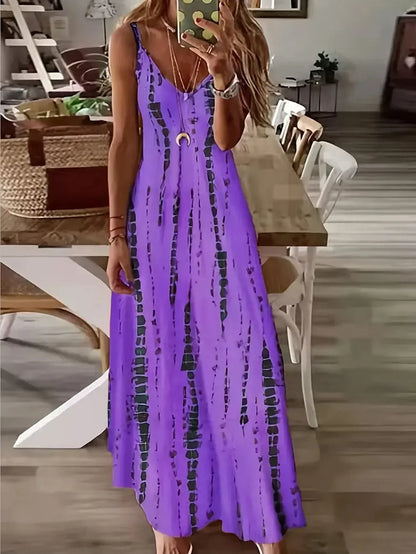 CM | maxi vestido de tirantes con cuello en V para mujer