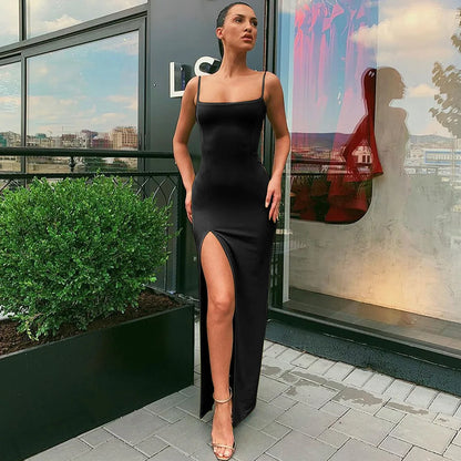 CM | Rojo Negro Vestido Bodycon Manga Larga para Mujer Elegante Vestido Midi de Fiesta para Celebraciones de Año Nuevo y Navidad