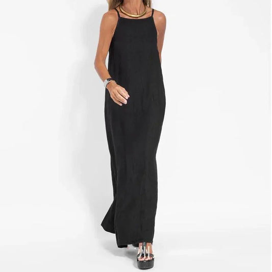 CM | Vestido maxi de verano con abertura lateral