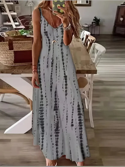 CM | maxi vestido de tirantes con cuello en V para mujer