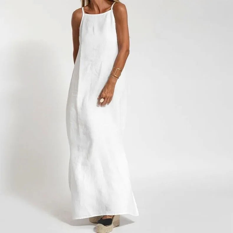 CM | Vestido maxi de verano con abertura lateral