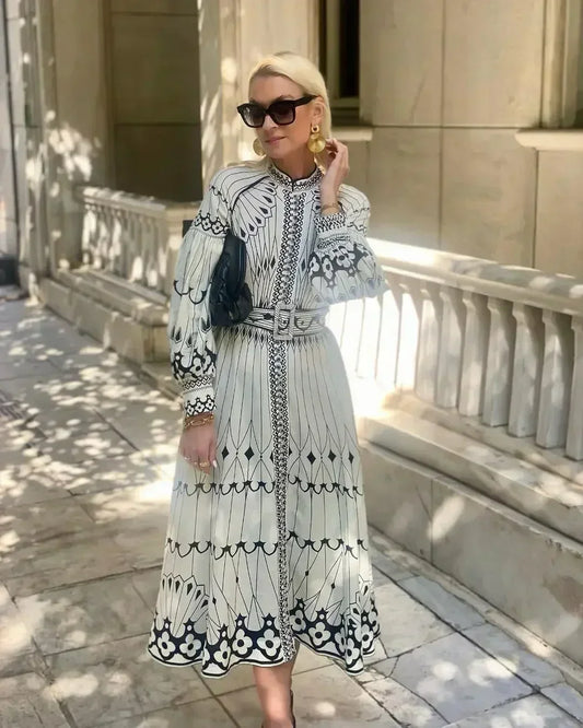 CM | Luxe maxi vestido monocromo