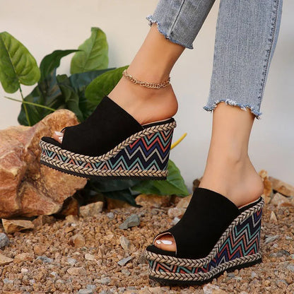 CM | Sandalias de cuña boho