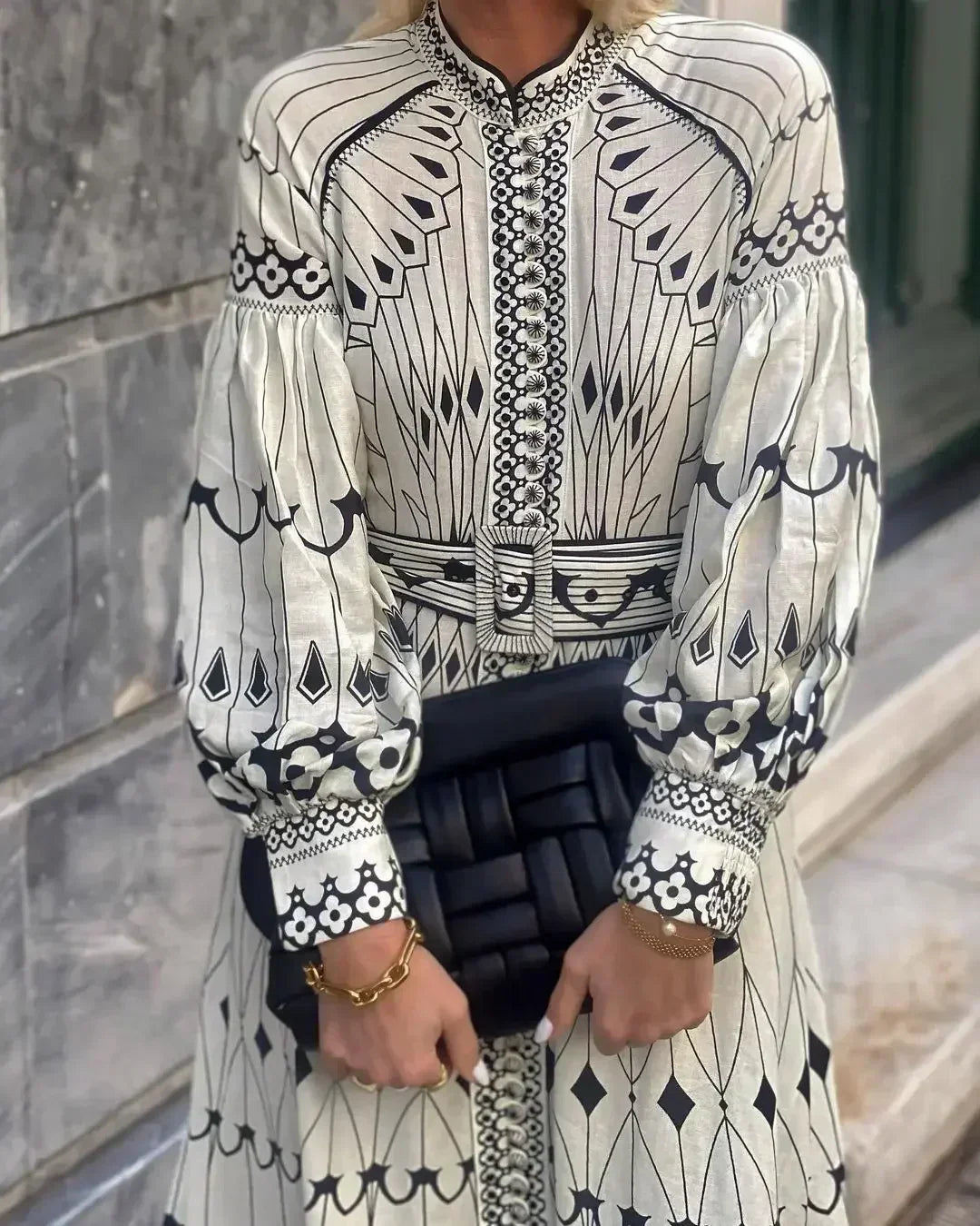 CM | Luxe maxi vestido monocromo