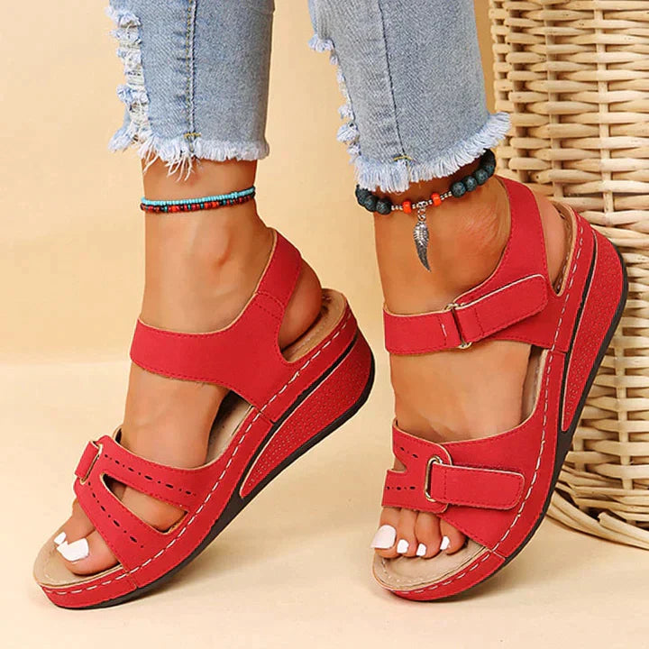 CM | | Cómodas sandalias ortopédicas con tacón de cuña