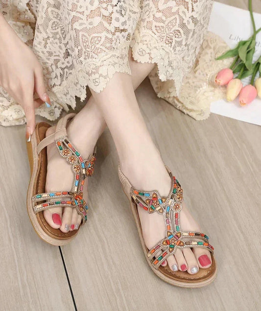 CM | Sandalias de brillantes con perlas