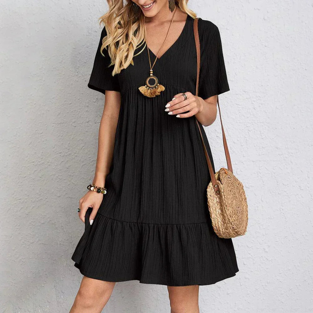 CM | Vestido corto bohemio con textura