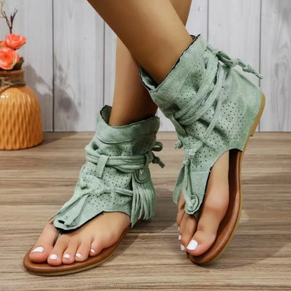 CM | Sandalias con detalle de flecos