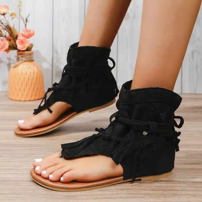CM | Sandalias con detalle de flecos