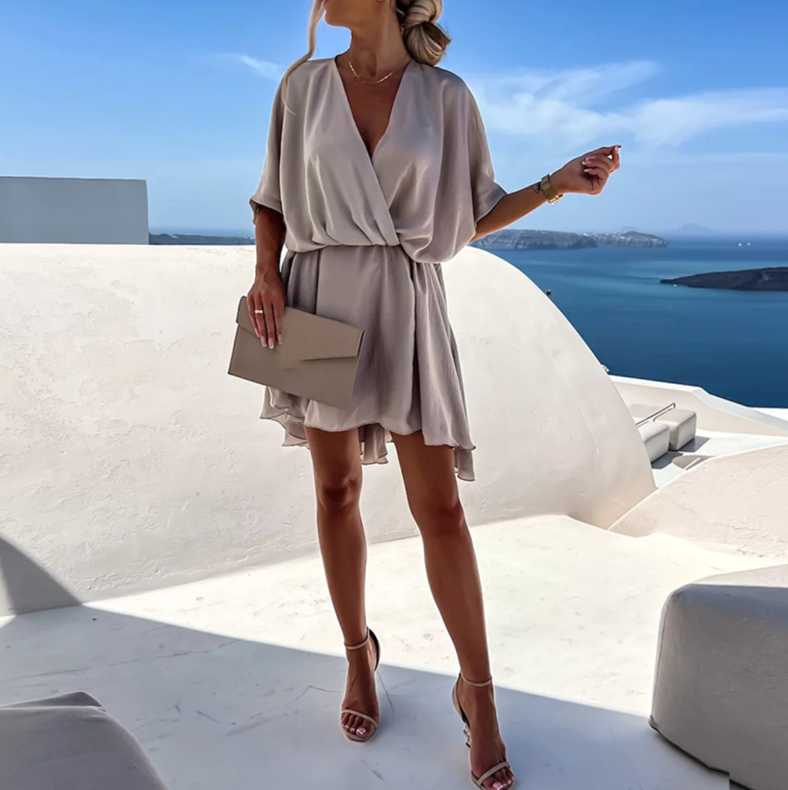 CM | Minivestido ancho de estilo veraniego y diseño moderno