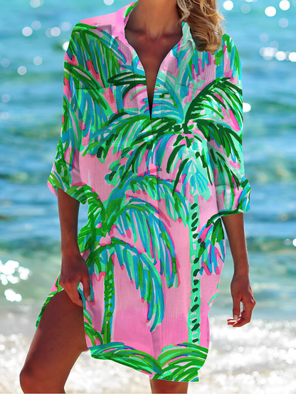 CM | Blusa con cierre de botones Blusa festiva para mujer