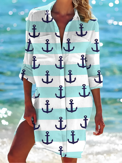 CM | Blusa con cierre de botones Blusa festiva para mujer