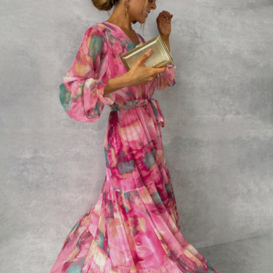 CM | Vestido maxi acuarela, un sueño de verano