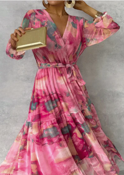 CM | Vestido maxi acuarela, un sueño de verano