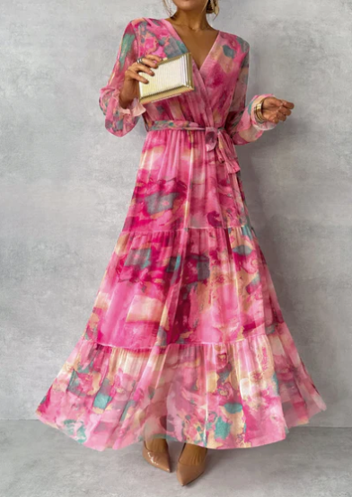 CM | Vestido maxi acuarela, un sueño de verano